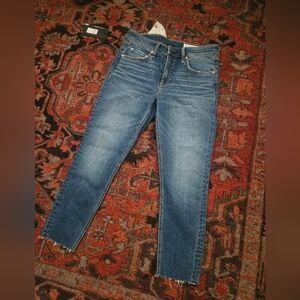 NWT Rag and Bone Cate mid rise raw hem jeans